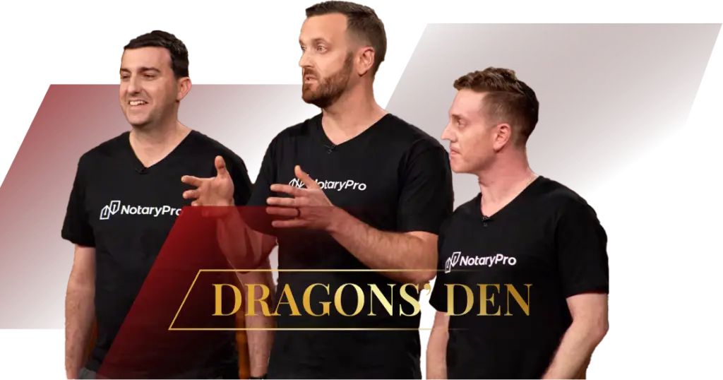 Robert Onley presenting NotaryPro Technologies on Dragons Den CBC