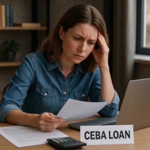 business owner struggling with CEBA loan debt
